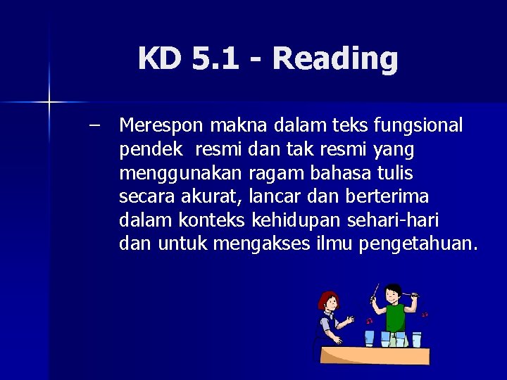 KD 5. 1 - Reading – Merespon makna dalam teks fungsional pendek resmi dan
