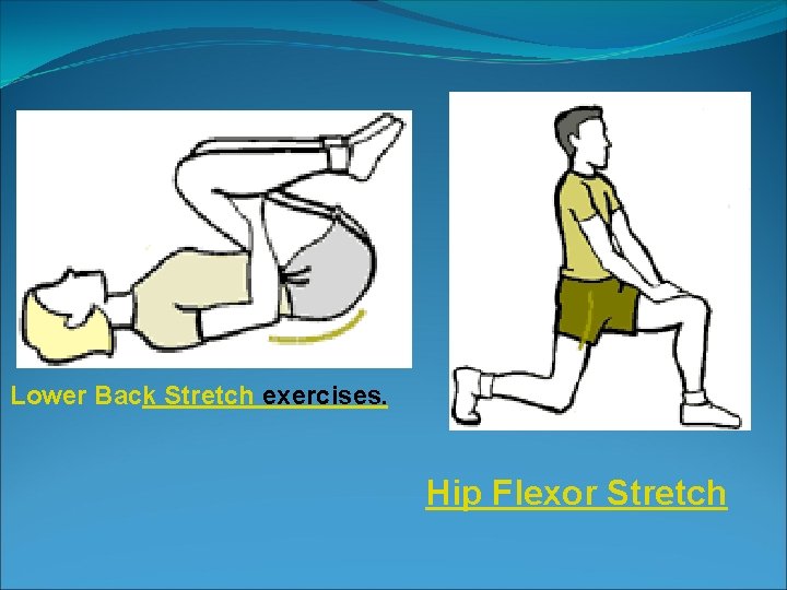Lower Back Stretch exercises. Hip Flexor Stretch 