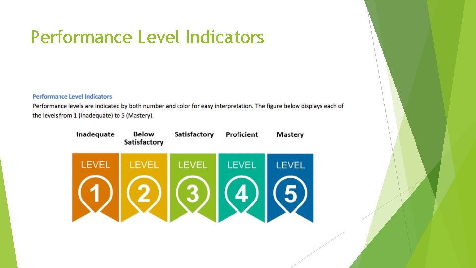 Performance Level Indicators 