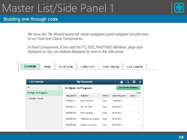 Master List/Side Panel 1 Building one through code We have the Tile Wizard based Master List/Side Panel 1 Building one through code We have the Tile Wizard based