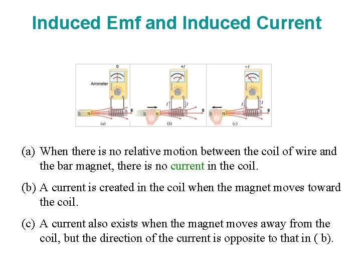  Induced Emf and Induced Current (a) When there is no relative motion between