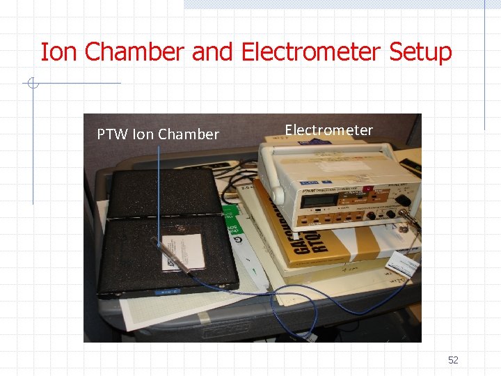 Ion Chamber and Electrometer Setup PTW Ion Chamber Electrometer 52 