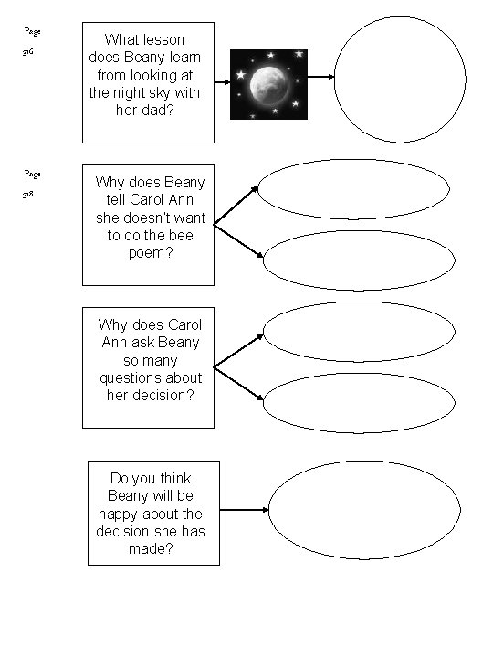 Page 316 Page 318 What lesson does Beany learn from looking at the night