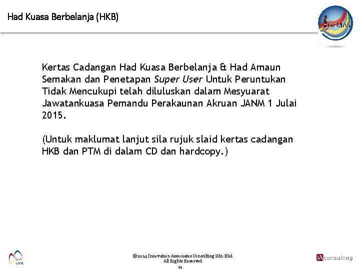 Had Kuasa Berbelanja (HKB) Kertas Cadangan Had Kuasa Berbelanja & Had Amaun Semakan dan