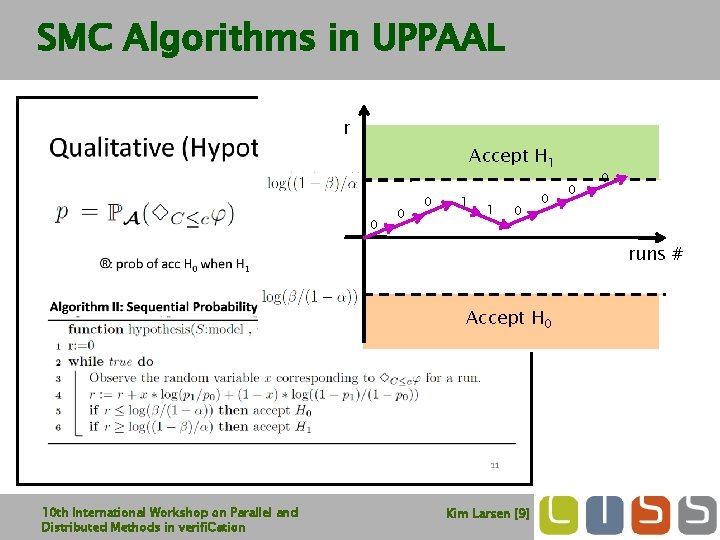 SMC Algorithms in UPPAAL r Accept H 1 0 0 0 1 1 0