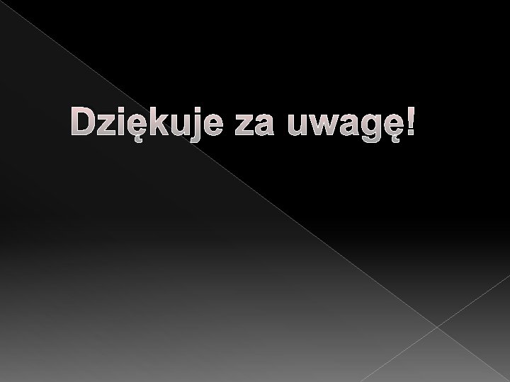 Dziękuje za uwagę! 