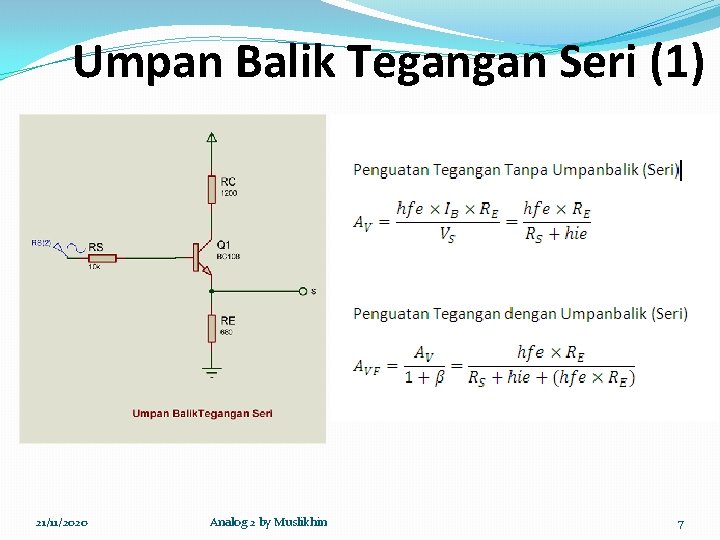 Umpan Balik Tegangan Seri (1) 21/11/2020 Analog 2 by Muslikhin 7 