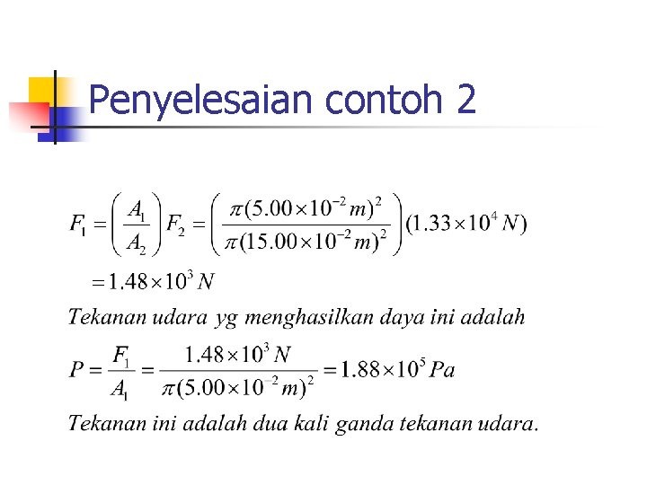 Penyelesaian contoh 2 