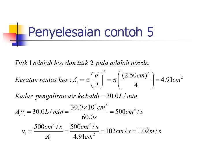 Penyelesaian contoh 5 