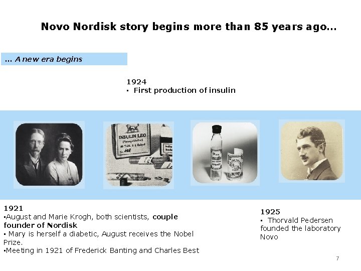 Novo Nordisk story begins more than 85 years ago…. . . A new era