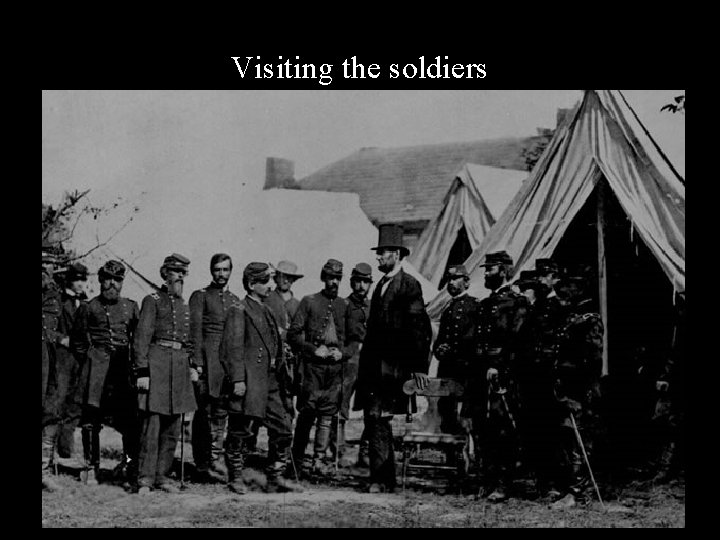 Visiting the soldiers 