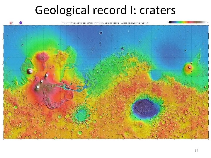 Geological record I: craters 12 