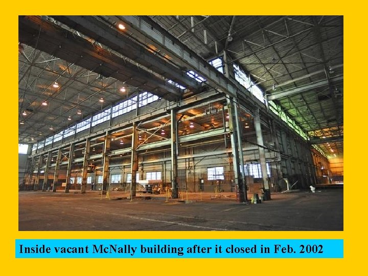 Inside vacant Mc. Nally building after it closed in Feb. 2002 