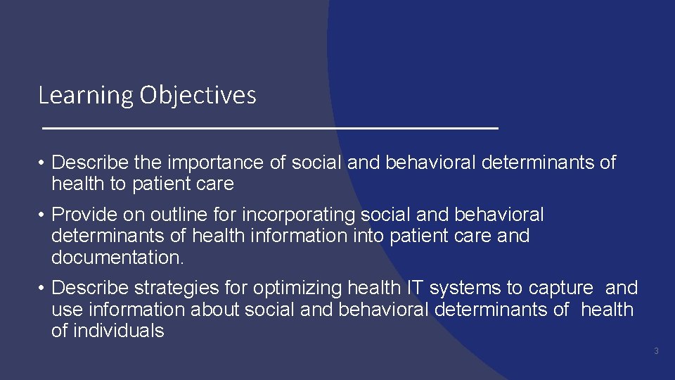 Incorporating Social and Behavioral Determinants of Health in
