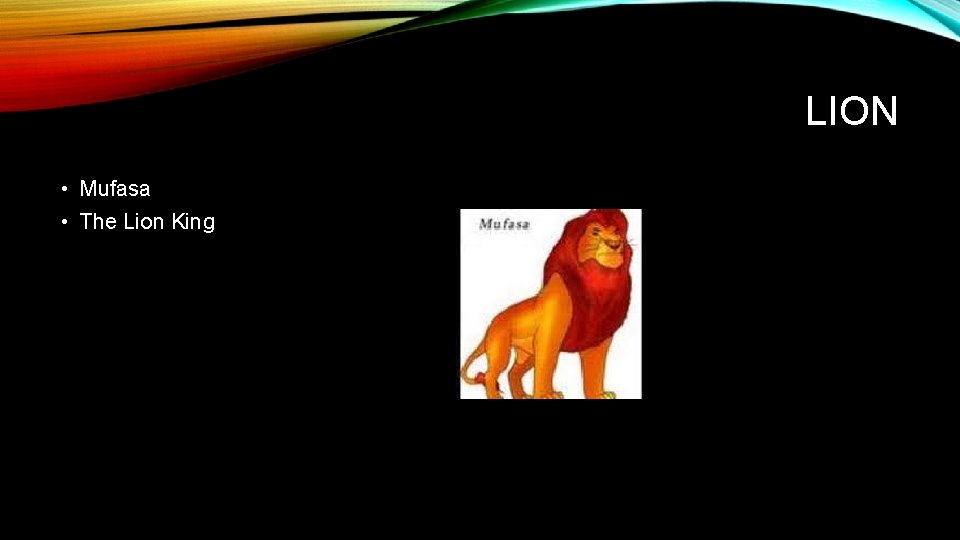 LION • Mufasa • The Lion King 