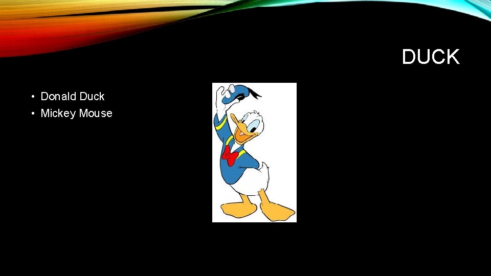 DUCK • Donald Duck • Mickey Mouse 