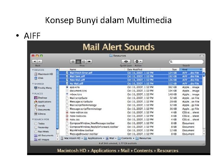 Konsep Bunyi dalam Multimedia • AIFF 