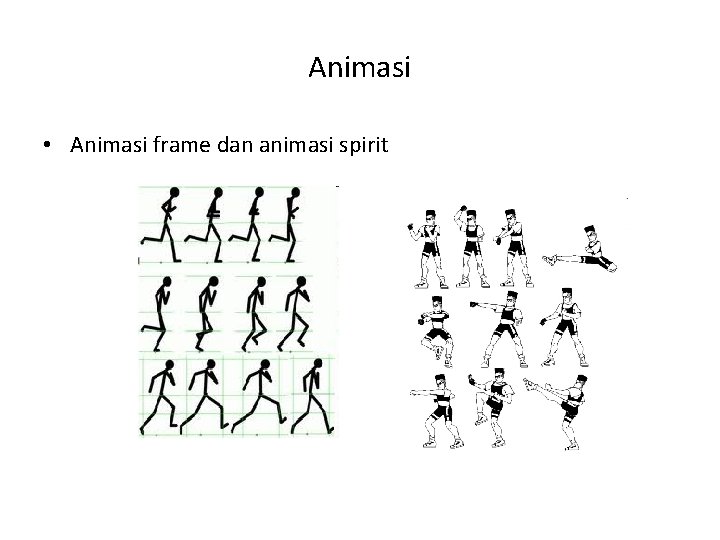 Animasi • Animasi frame dan animasi spirit 