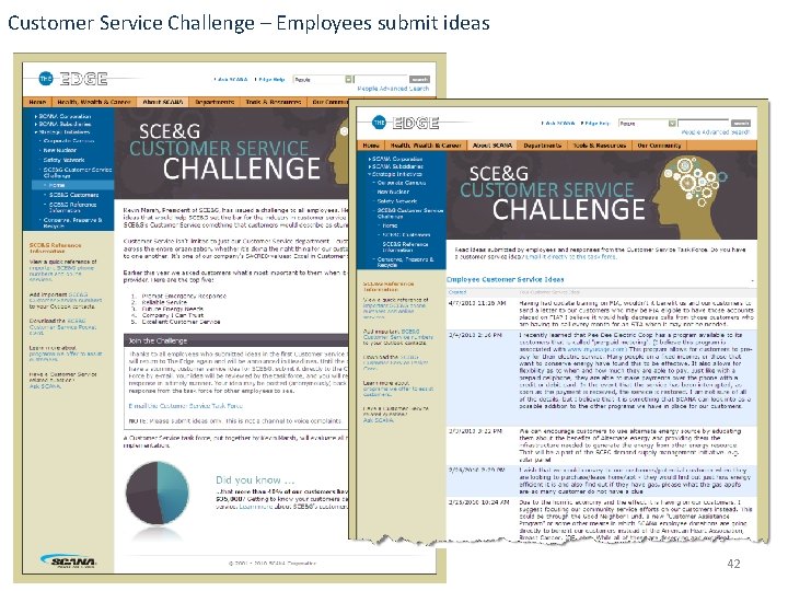 Customer Service Challenge – Employees submit ideas 42 