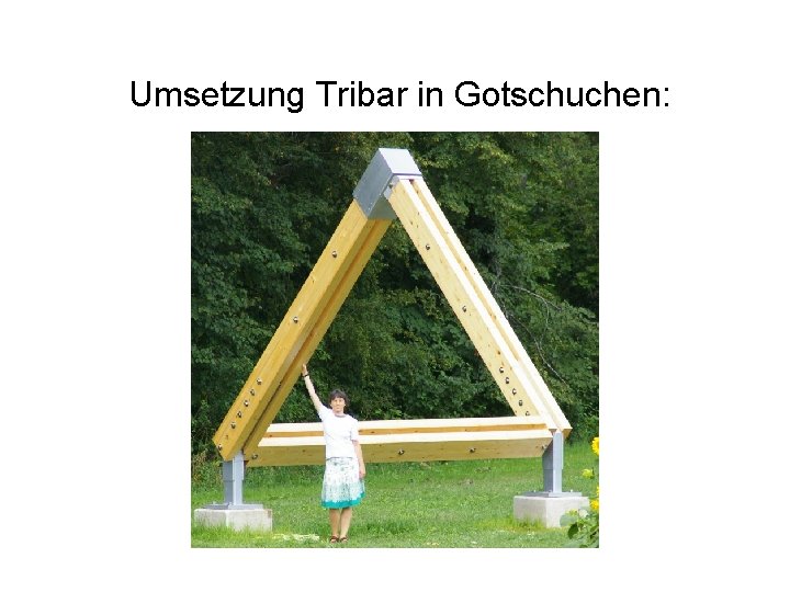 Umsetzung Tribar in Gotschuchen: 