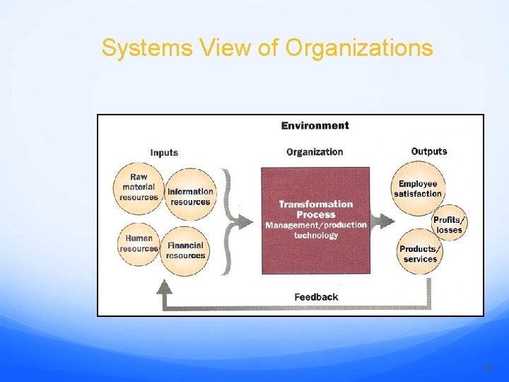 Systems View of Organizations 48 