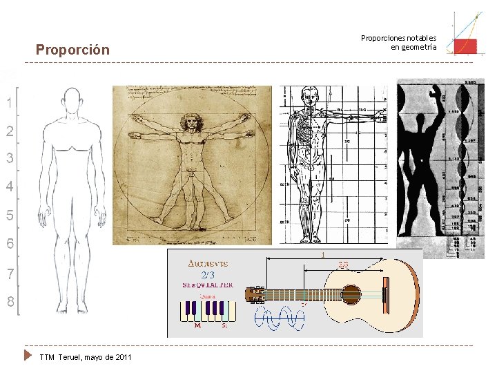 Proporción TTM Teruel, mayo de 2011 Proporciones notables en geometría 