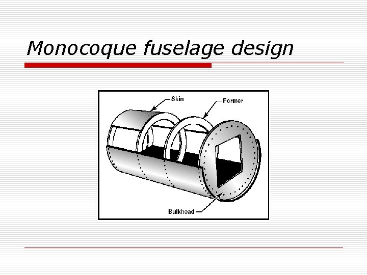 Monocoque fuselage design 