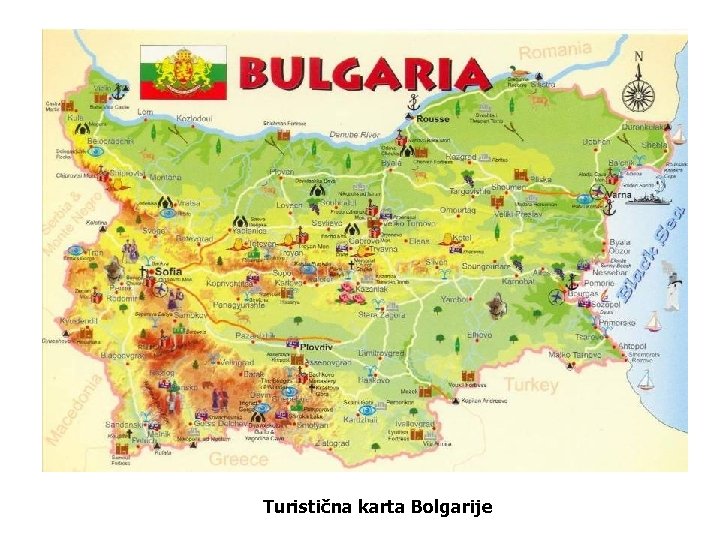 Turistična karta Bolgarije 