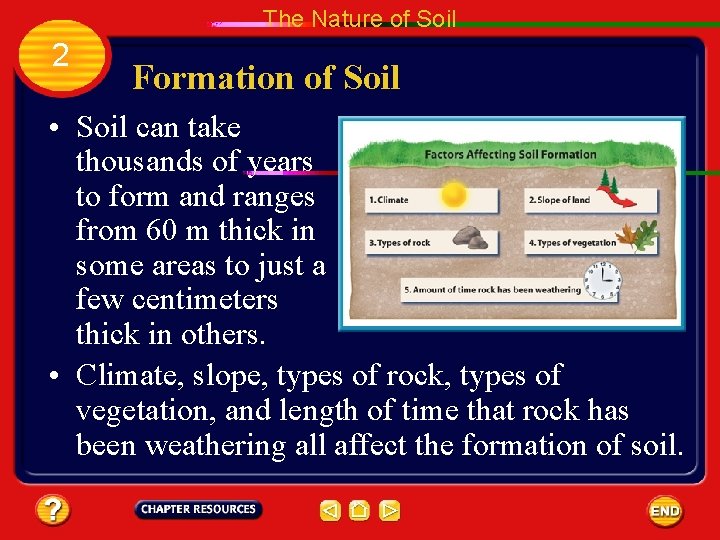 The Nature of Soil 2 Formation of Soil • Soil can take thousands of