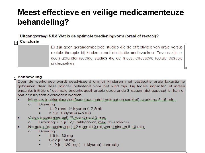 Meest effectieve en veilige medicamenteuze behandeling? 