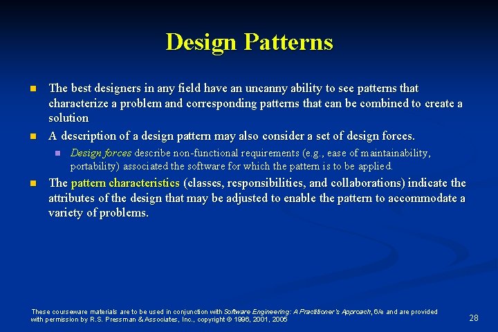 Design Patterns n n The best designers in any field have an uncanny ability