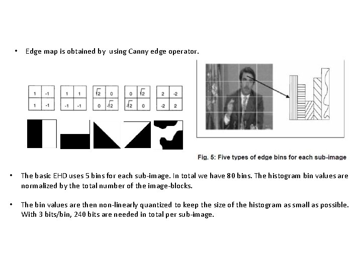  • Edge map is obtained by using Canny edge operator. • The basic