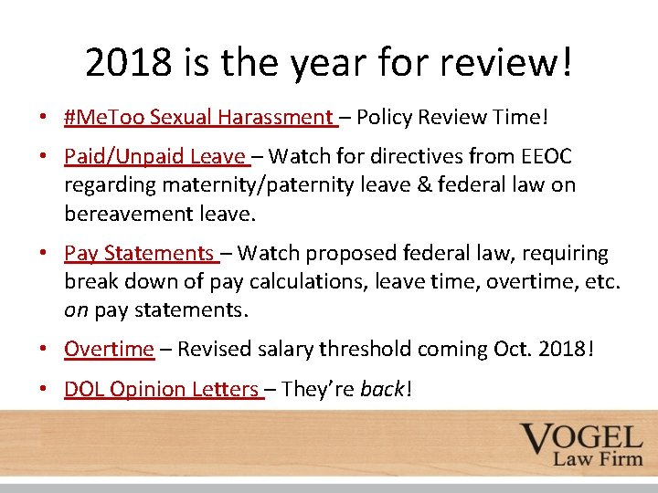 2018 is the year for review! • #Me. Too Sexual Harassment – Policy Review