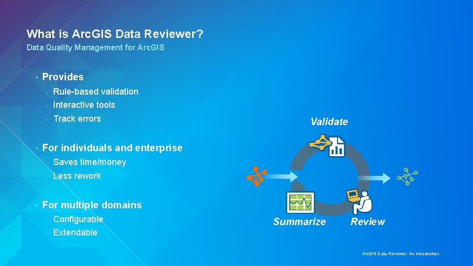 What is Arc. GIS Data Reviewer? Data Quality Management for Arc. GIS • •