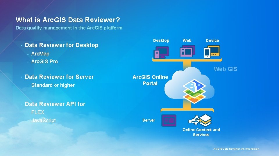 What is Arc. GIS Data Reviewer? Data quality management in the Arc. GIS platform