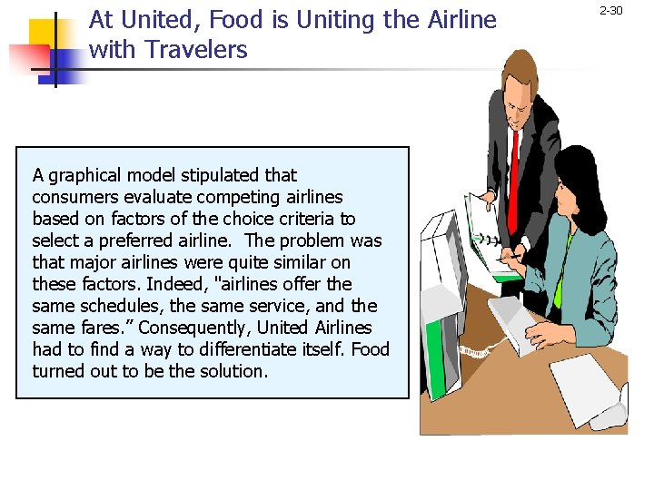 At United, Food is Uniting the Airline with Travelers A graphical model stipulated that