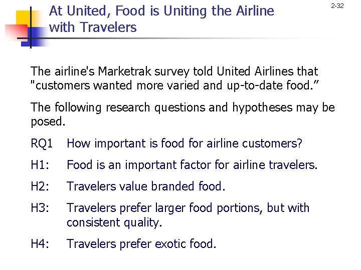 At United, Food is Uniting the Airline with Travelers 2 -32 The airline's Marketrak