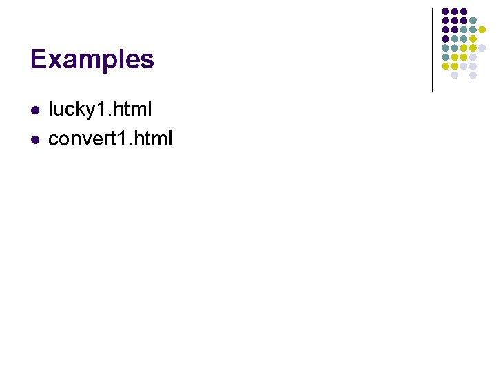 Examples l l lucky 1. html convert 1. html 