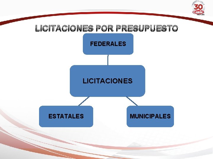 LICITACIONES POR PRESUPUESTO FEDERALES LICITACIONES ESTATALES MUNICIPALES 