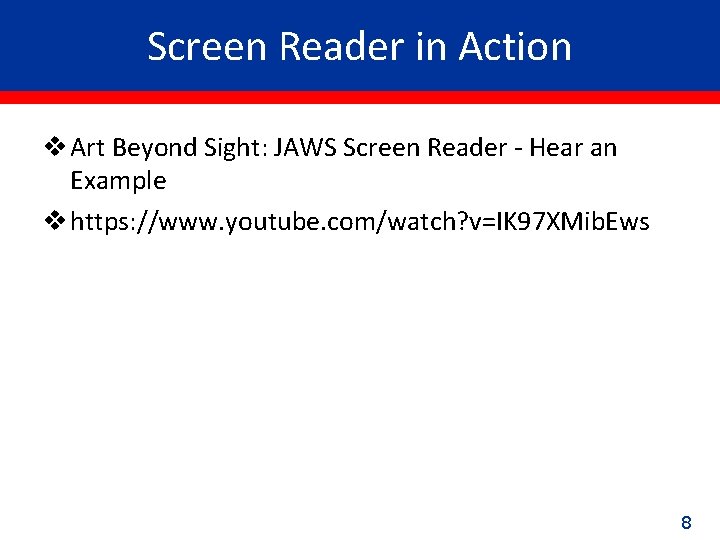 Screen Reader in Action v Art Beyond Sight: JAWS Screen Reader - Hear an