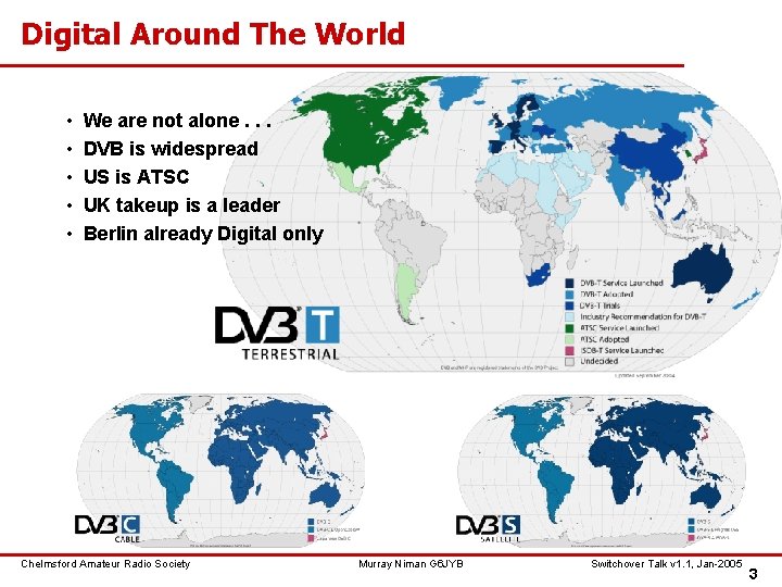 Digital Around The World • • • We are not alone. . . DVB