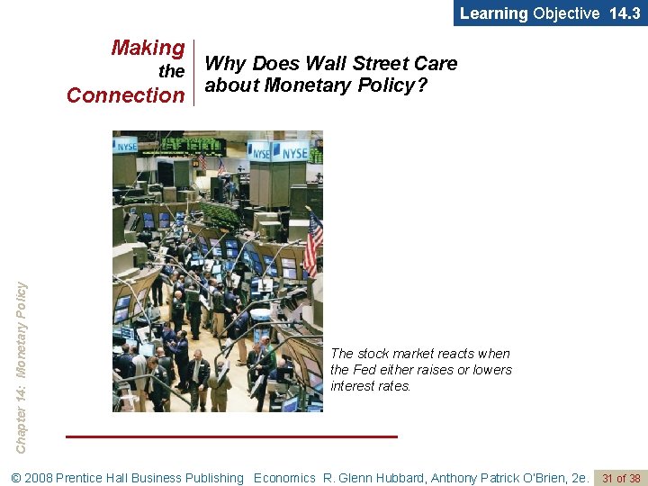 Learning Objective 14. 3 Making the Chapter 14: Monetary Policy Connection Why Does Wall