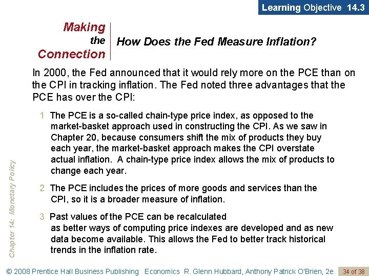 Learning Objective 14. 3 Making the Connection How Does the Fed Measure Inflation? Chapter