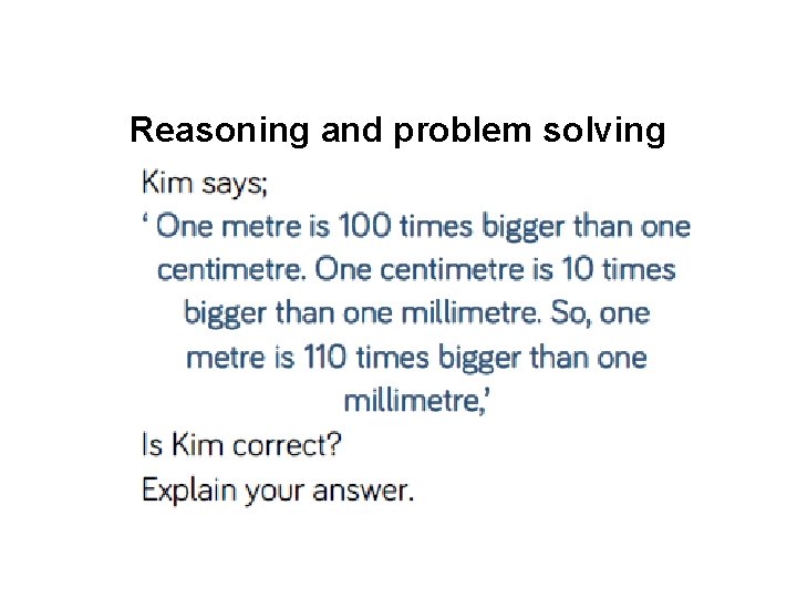 Reasoning and problem solving 