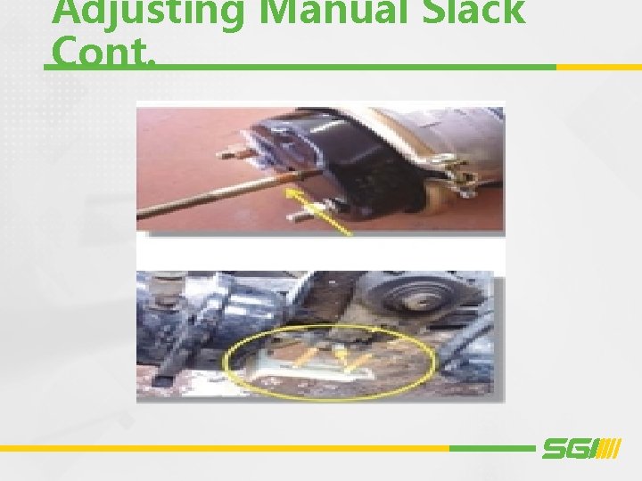 Adjusting Manual Slack Cont. 