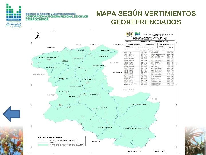 MAPA SEGÚN VERTIMIENTOS GEOREFRENCIADOS 