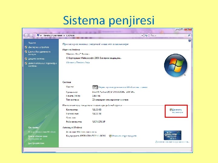 Sistema penjiresi 