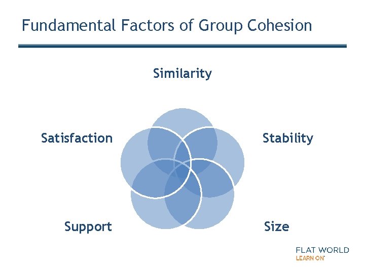 Fundamental Factors of Group Cohesion Similarity Satisfaction Support Stability Size 