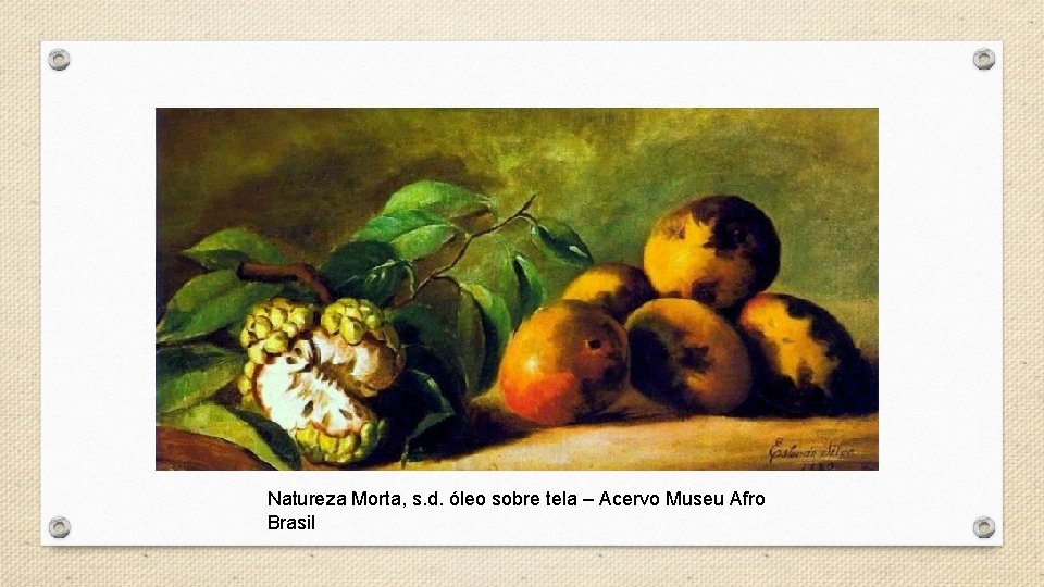 Natureza Morta, s. d. óleo sobre tela – Acervo Museu Afro Brasil 