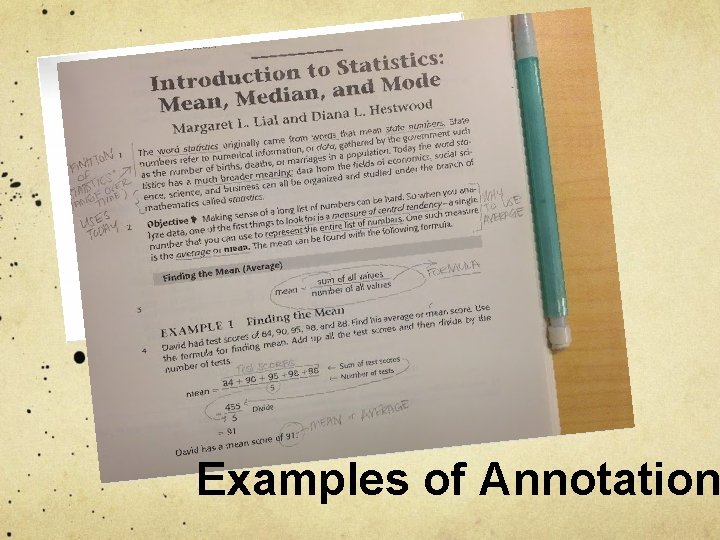 Examples of Annotation 